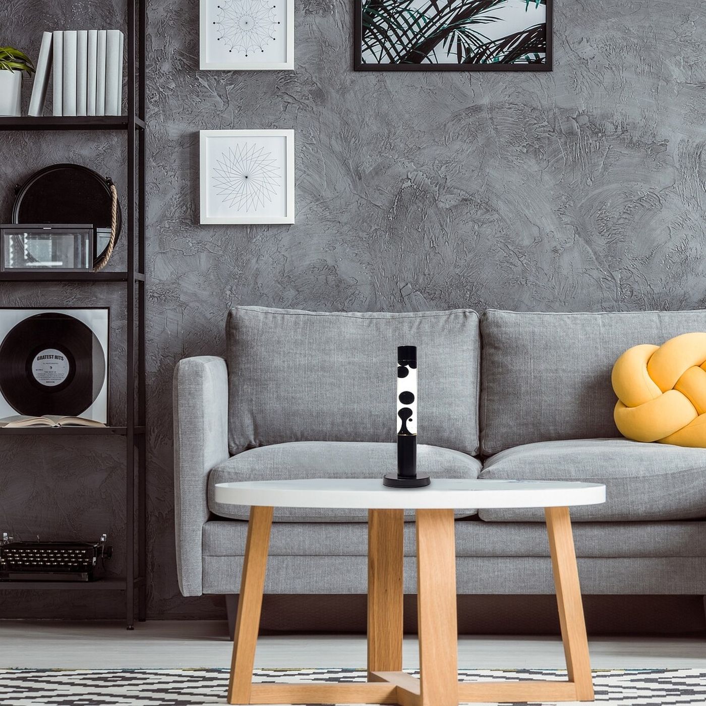 Rabalux Lavastic lampa stołowa 1x25 W czarna-przezroczysta 76027