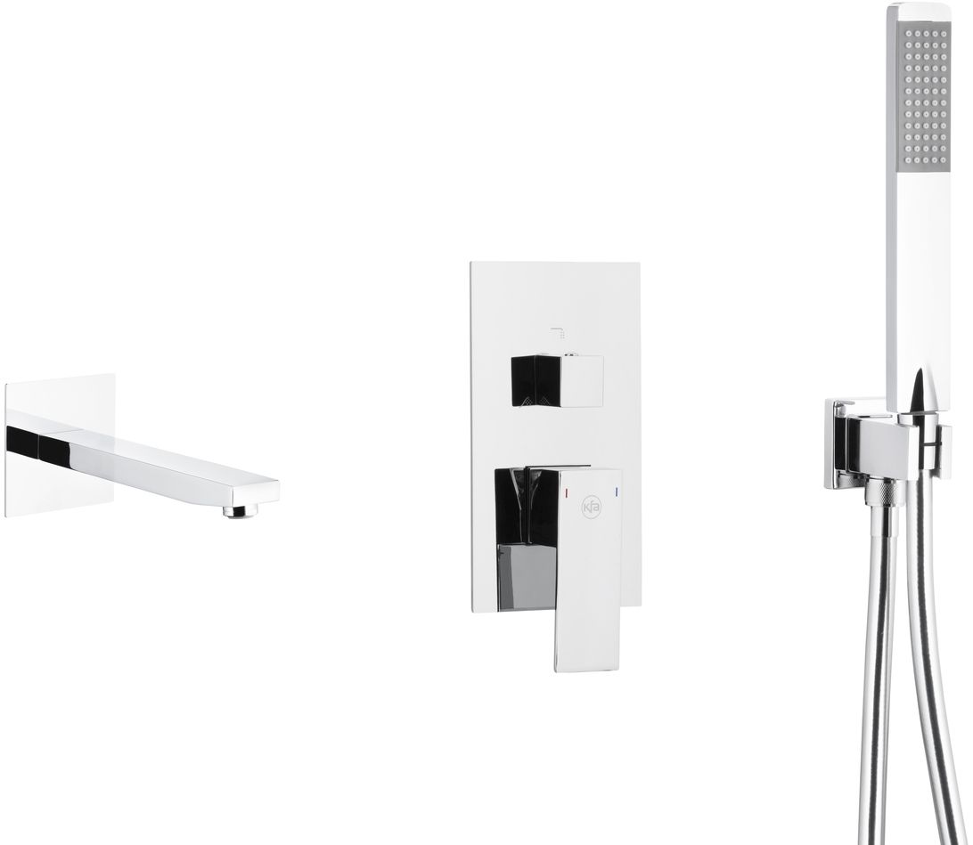 KFA Armatura Logon zestaw wannowo-prysznicowy podtynkowy chrom 5139-401-00