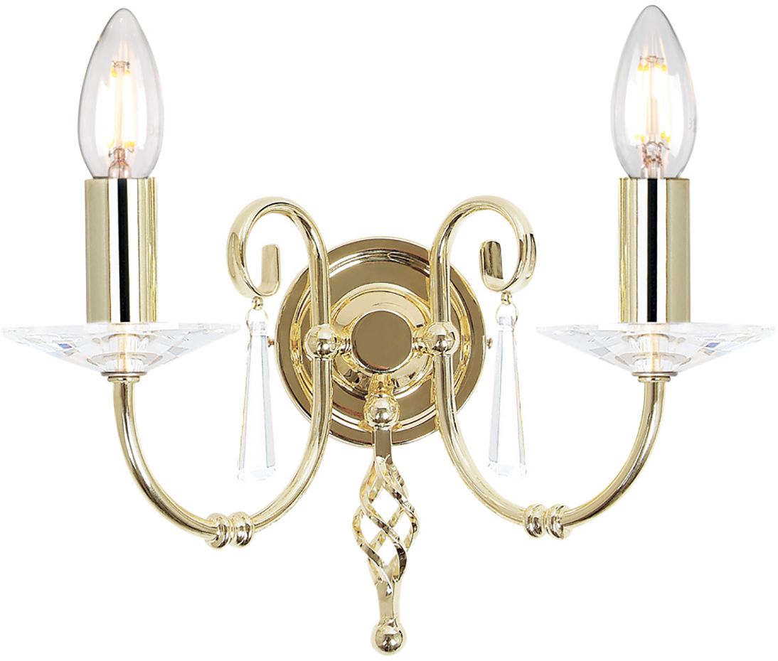 Elstead Lighting Aegean kinkiet 2x60 W mosiądz polerowany AG2-POL-BRASS