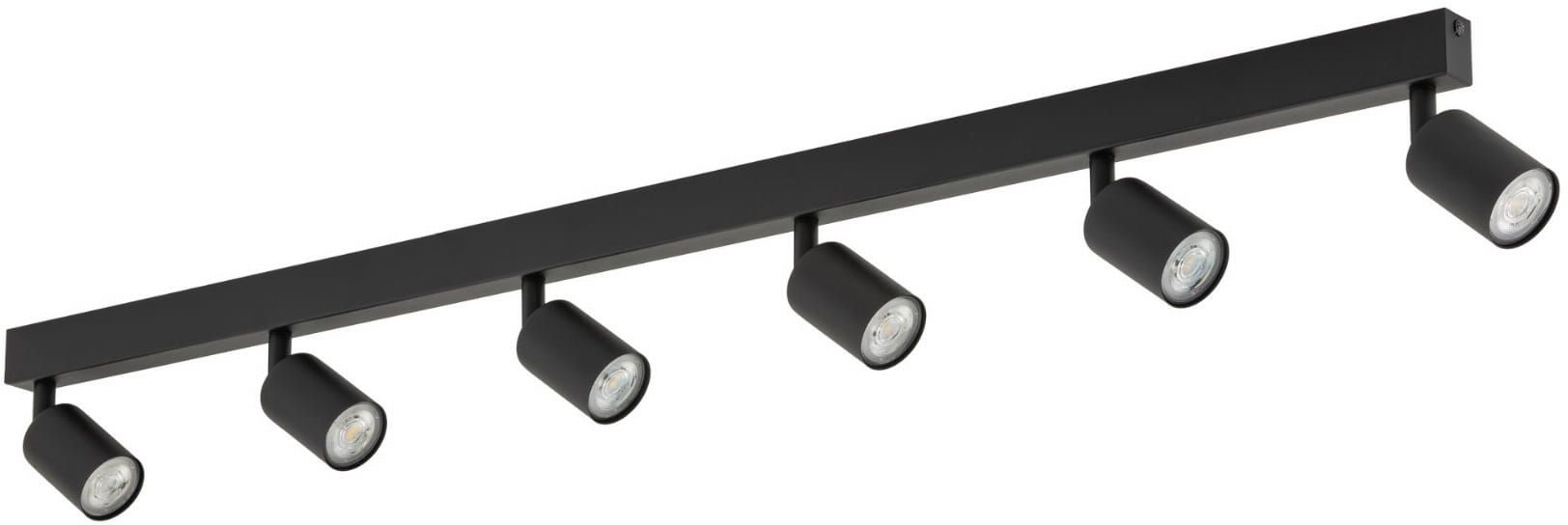 TK Lighting Top lampa podsufitowa 6x10 W czarna 6178