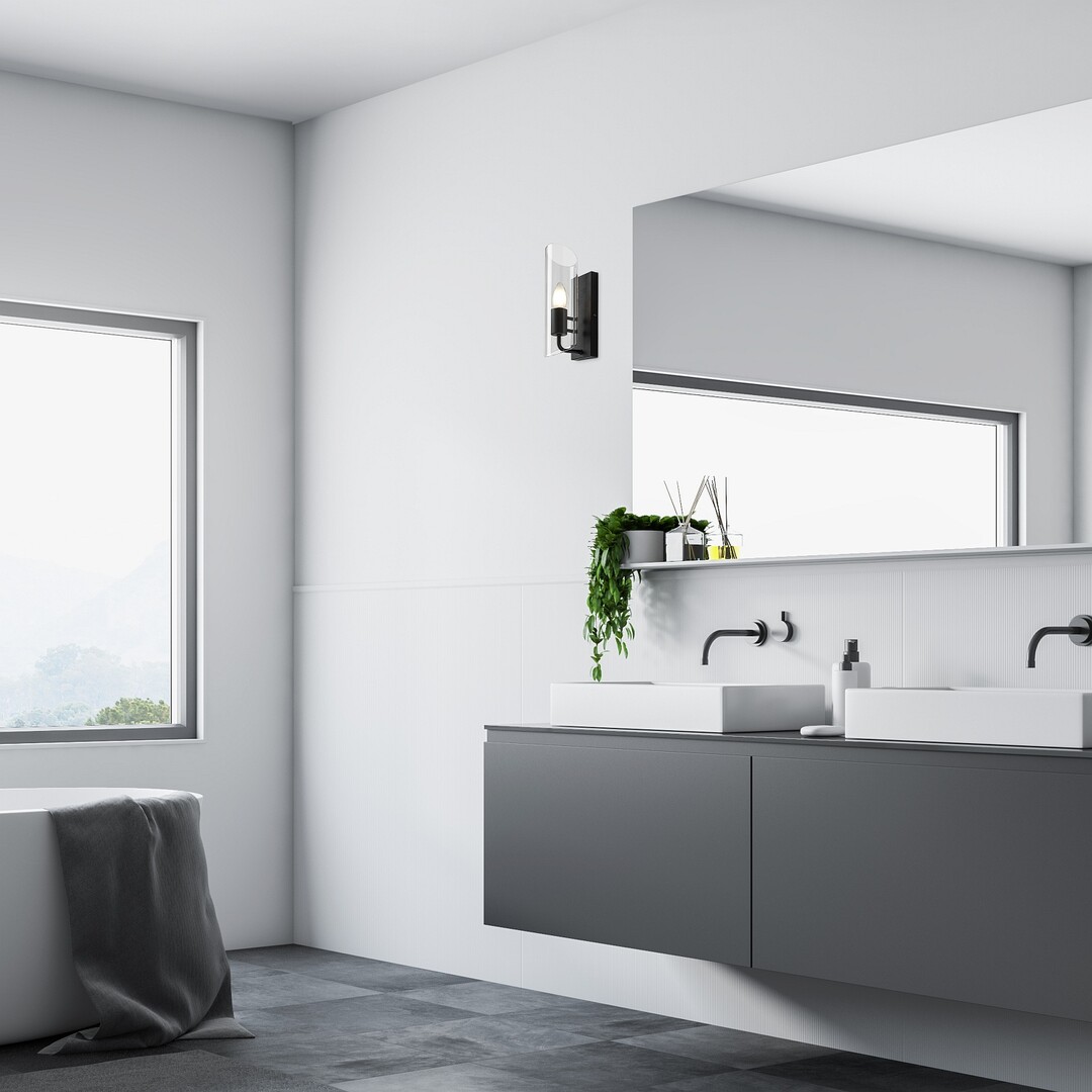 Rabalux Teodoro kinkiet 1x12 W czarny-przezroczysty 75027