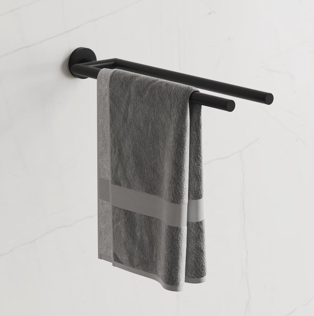 Kronenbach Lima 2.0 Black wieszak na ręcznik czarny mat 29.200.075.0005