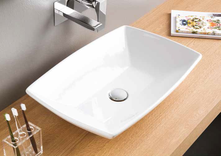 Art Ceram Jazz Appoggio umywalka 60x40 cm nablatowa prostokątna biała JZL00201;00