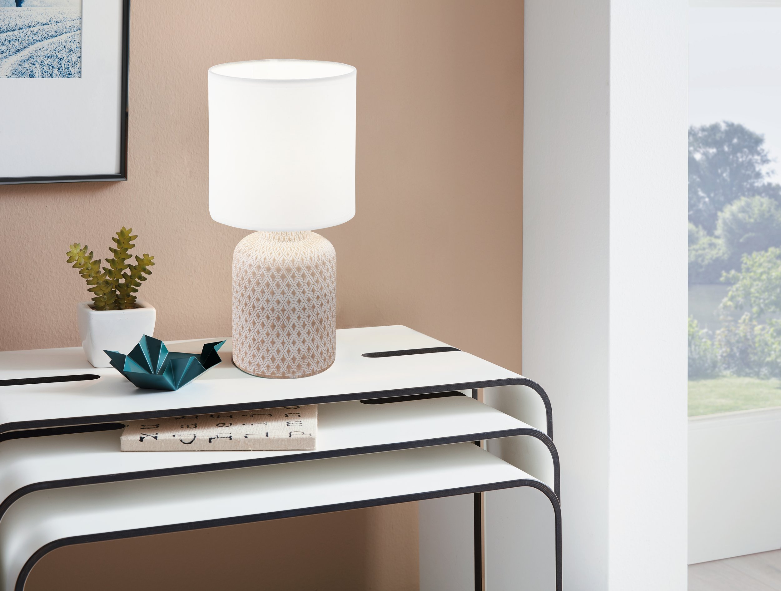 Eglo Bellariva lampa stołowa 1x40 W biała 97773