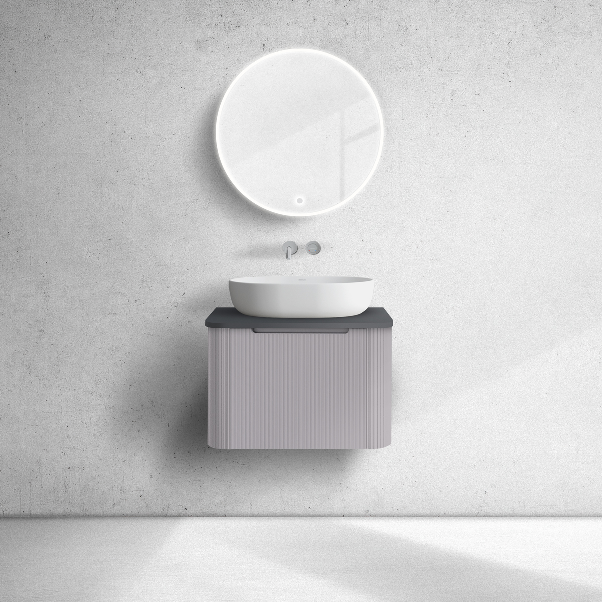 Oltens Hamnes szafka 60 cm podumywalkowa wisząca z blatem kaszmir/czarny mat 68667900 - Wysyłka w 24h