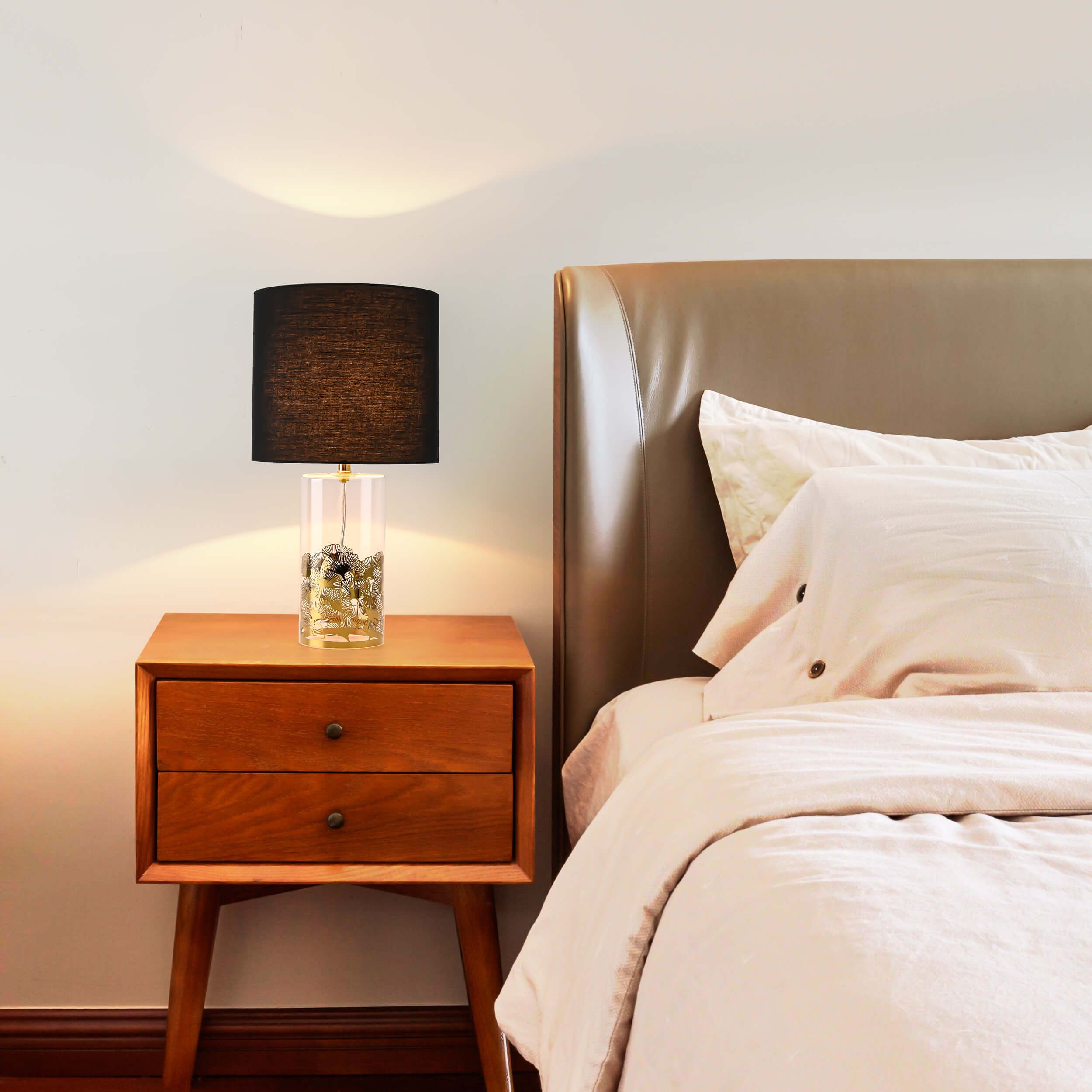 Light Prestige Sunflower lampa stołowa 1x40W czarna/złota LP-818/1TBK