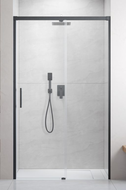 Radaway Idea Brushed GunMetal DWJ drzwi prysznicowe 160 cm rozsuwane GunMetal szczotkowany/szkło przezroczyste 387020-92-01R