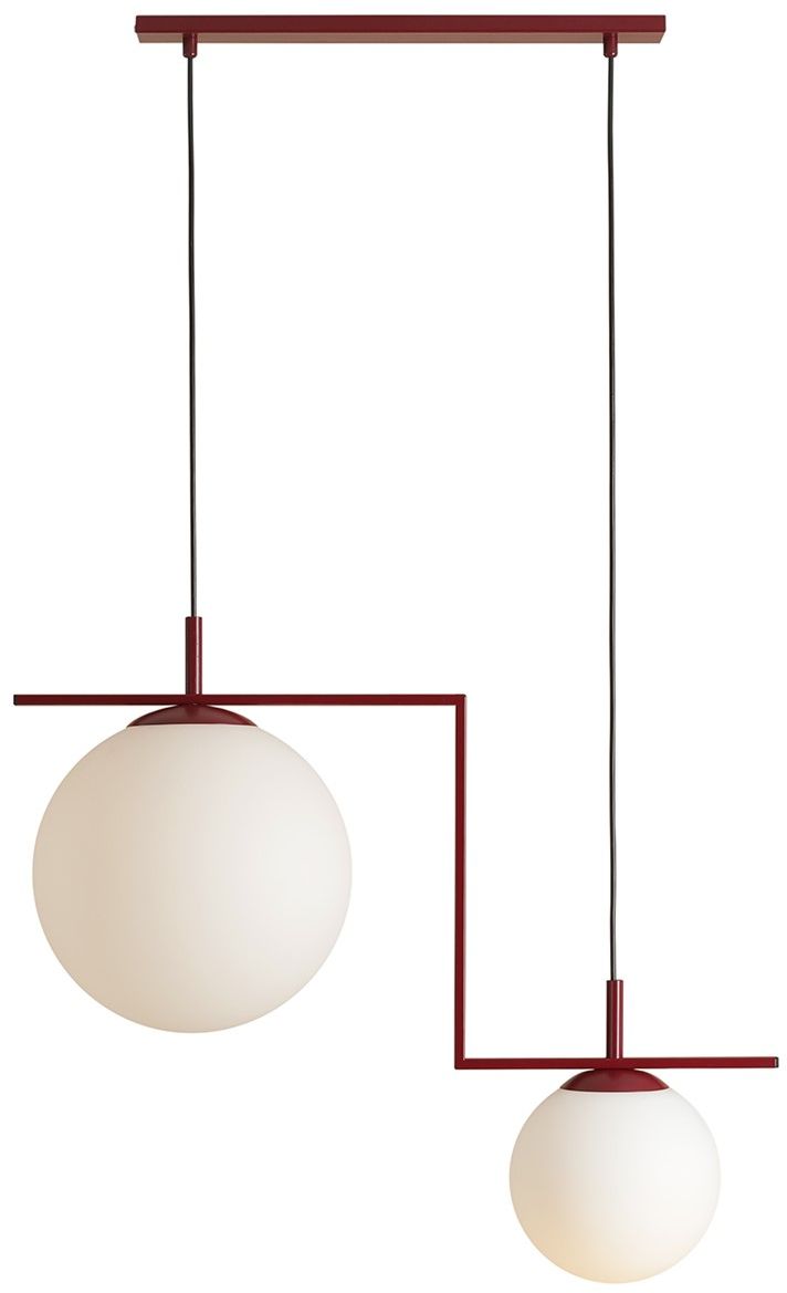 Aldex Zac lampa wisząca 2x10 W czerwona 1038H15_2