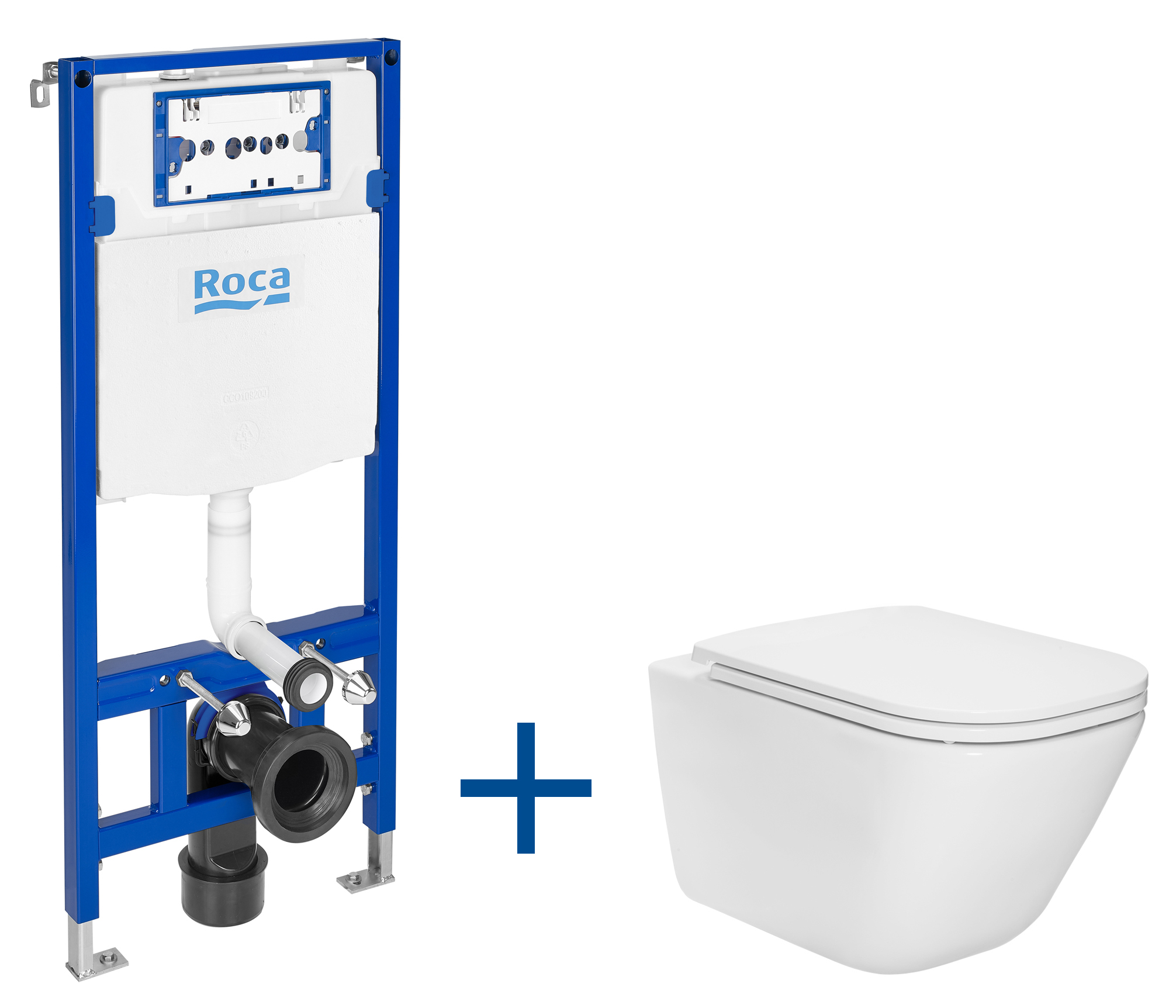 Roca Gap Round zestaw miska z deską i stelaż A893105900