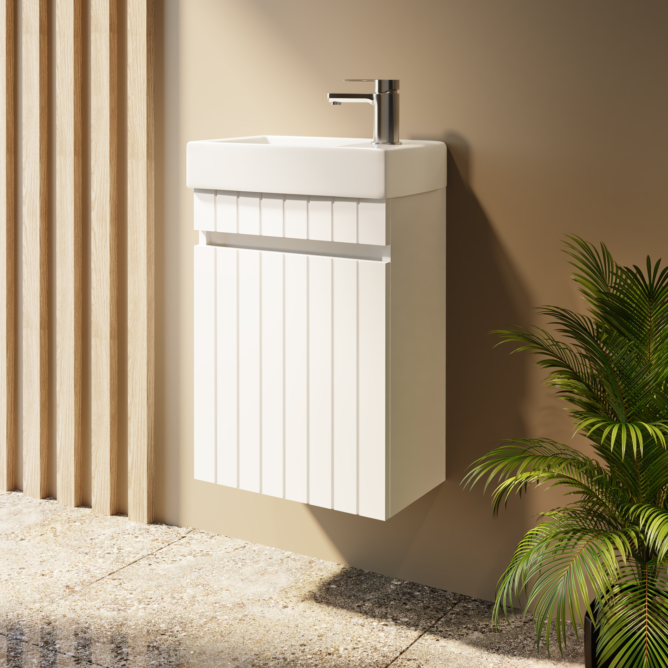 Uptrend Miseno umywalka z szafką 40 cm biały mat 001-SU40-01+TR41355