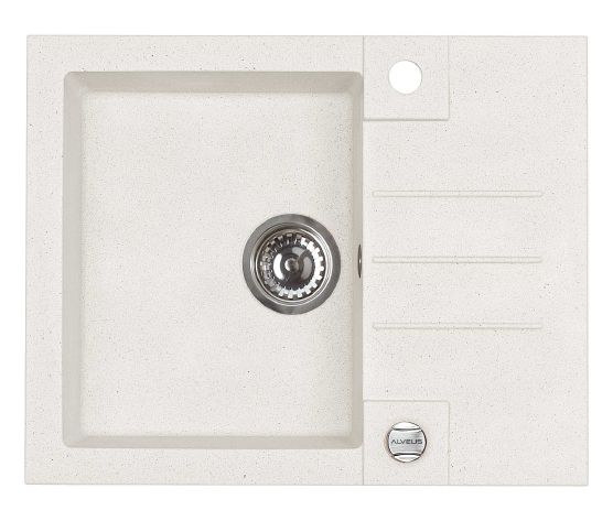 Alveus Rock zlewozmywak granitowy 59,5x47,5 cm biały 1213011