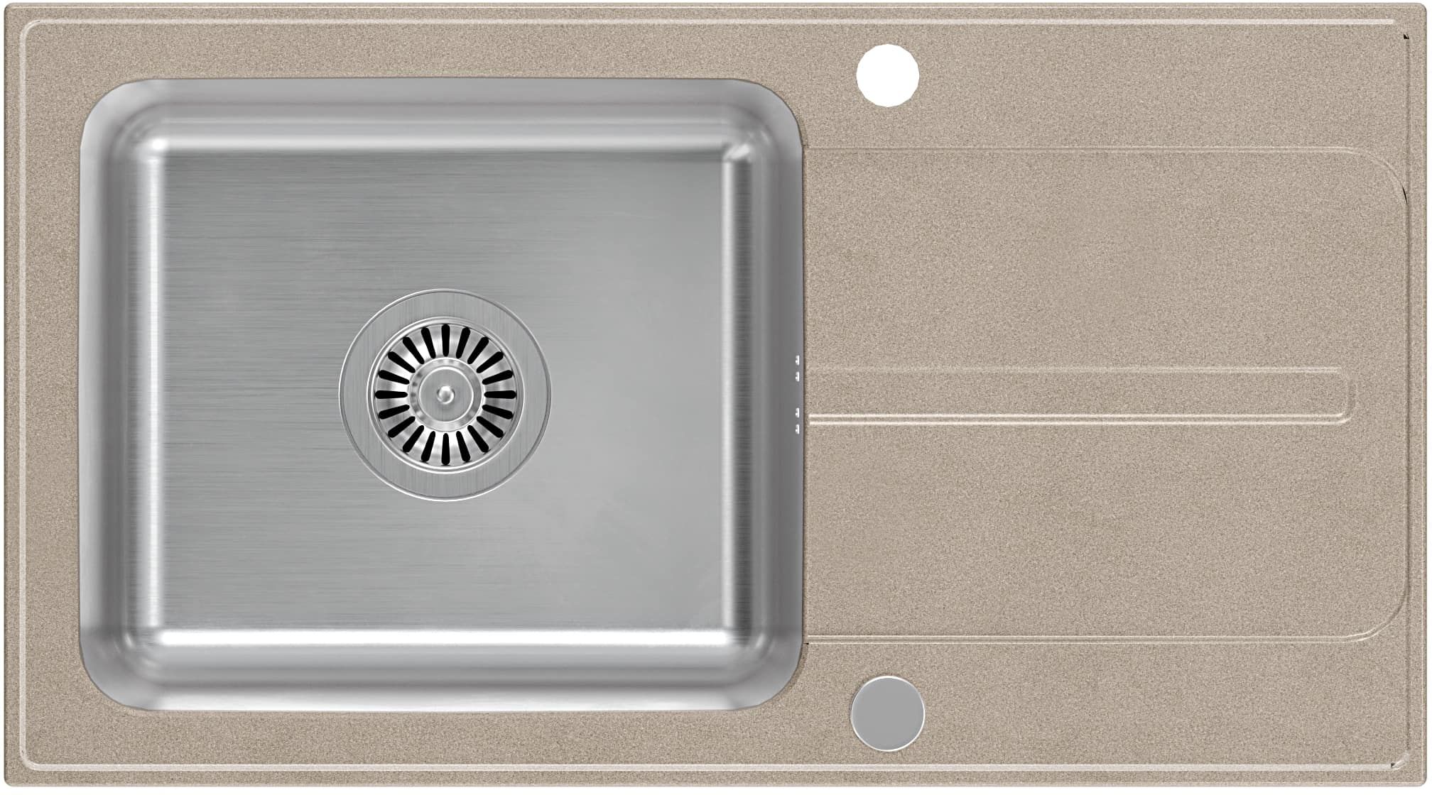 Quadron Ralph 111 zlewozmywak granitowo-stalowy 78x43 cm river sand/stalowy FUS_R7843BE