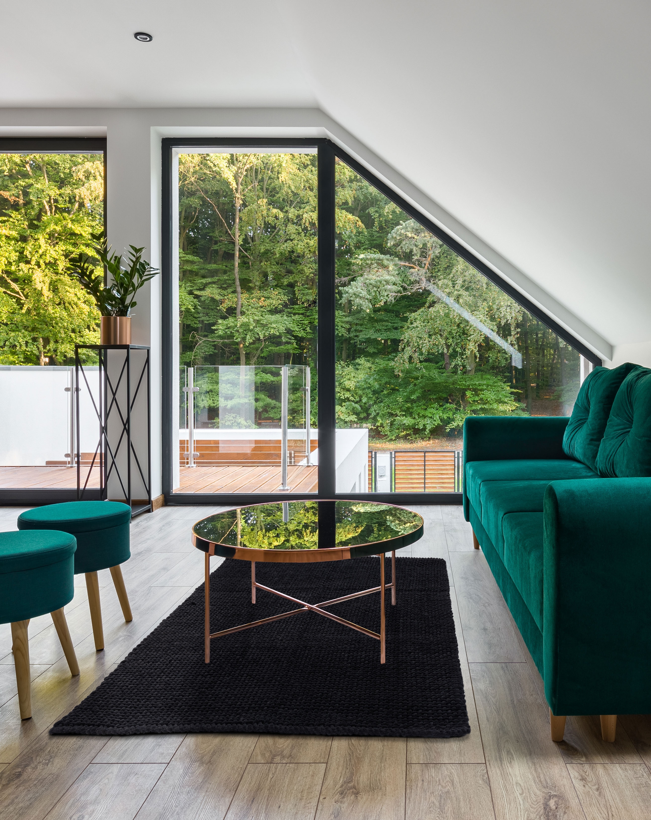 Multi-Decor Belweder dywanik łazienkowy 170x120 cm prostokątny czarny 507467