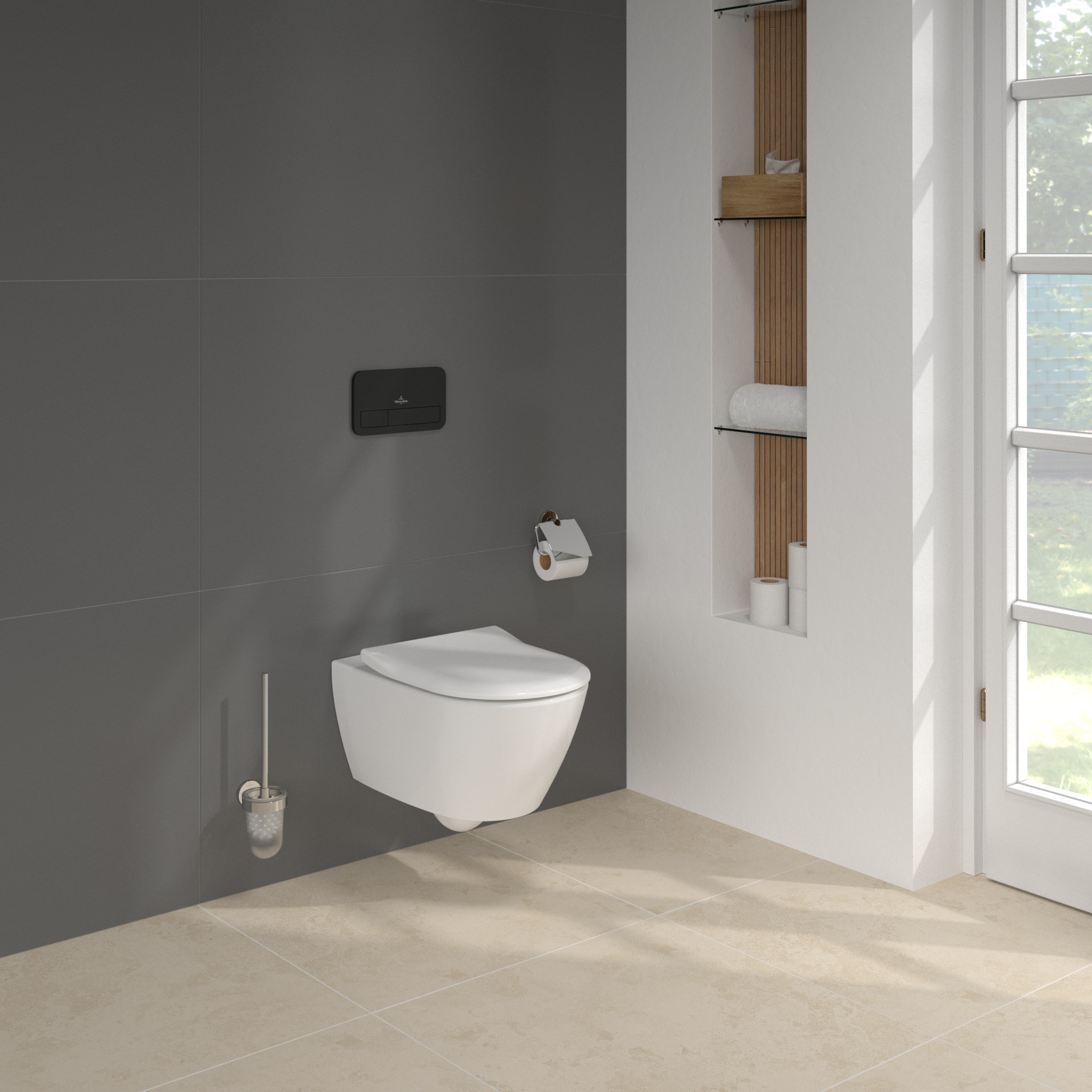 Zestaw Villeroy & Boch Subway 2.0 Combi-Pack stelaż podtynkowy miska WC wisząca z deską i przycisk czarny mat (92242700, 5614R201, ... - Wysyłka w 24h