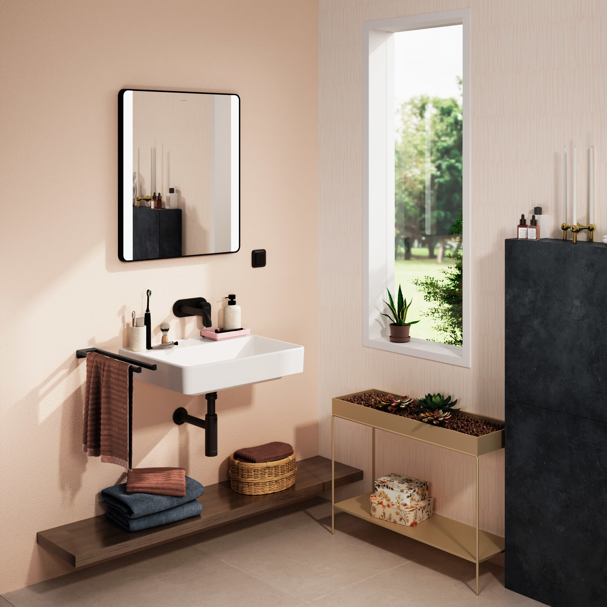 Hansgrohe Xanuia Q umywalka 60x48 cm prostokątna ścienna biała 61151450