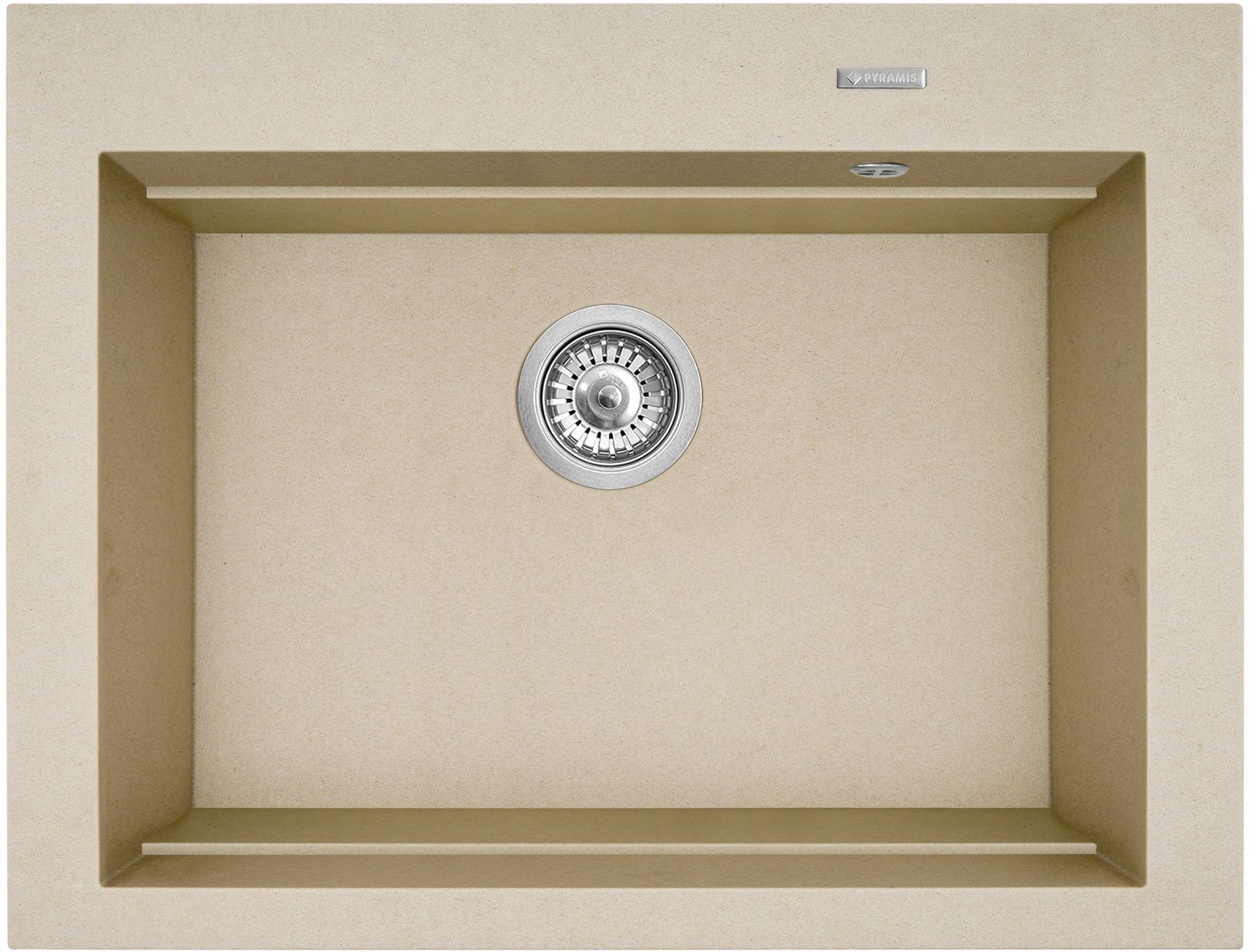 Pyramis Siros zlewozmywak granitowy 67x51,5 cm beżowy 070094101