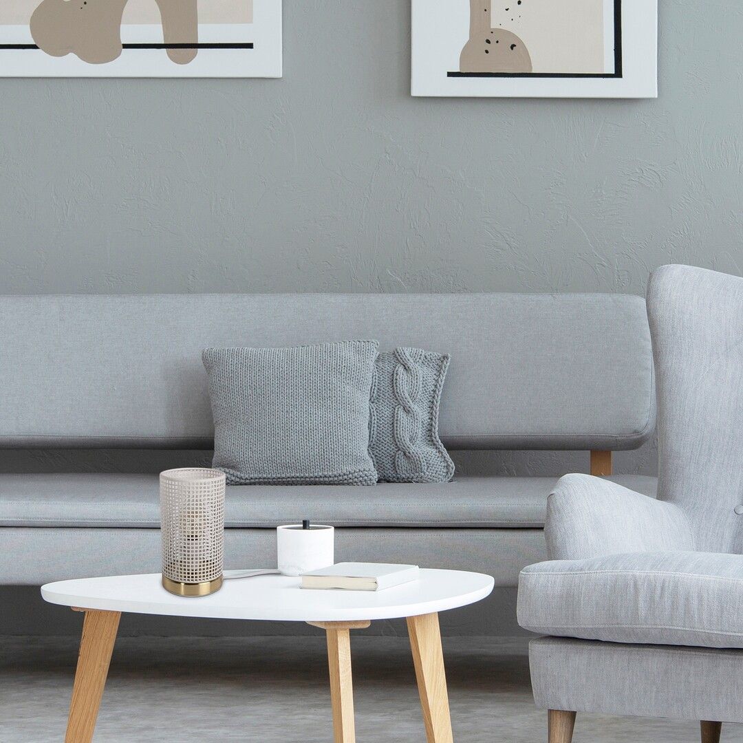 Rabalux Boogie lampa stołowa 1x25W biała/złota 3179