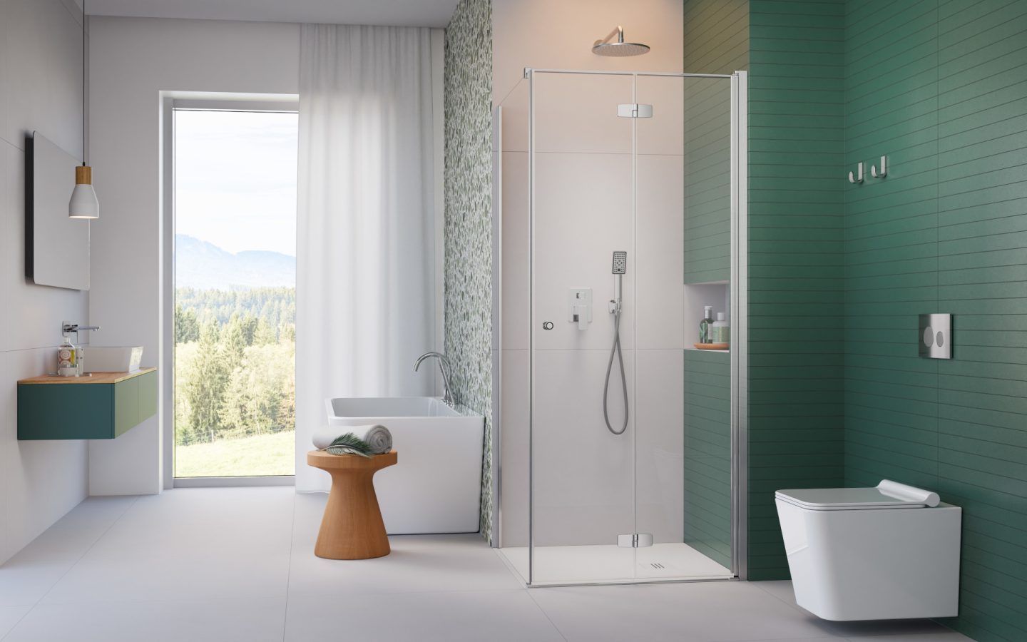 Radaway Fuenta Chrome KDJ B drzwi prysznicowe 90 cm uchylne chrom połysk/szkło przezroczyste 1384082-01-01R