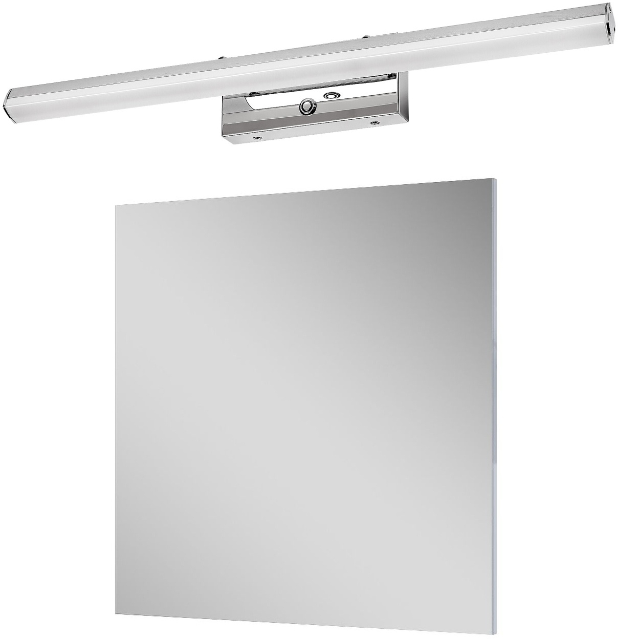 Zestaw Elita Sote lustro 80x80 cm kwadratowe z kinkietem Rabalux Turgon 1x20W chrom (RE065802000010, 75017) - Wysyłka w 24h