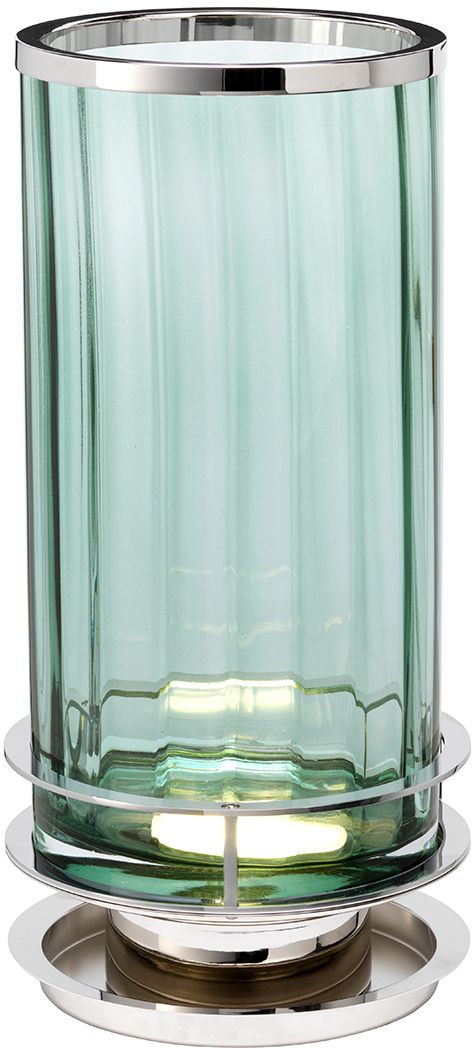 Quintiesse Arno lampa stołowa 1x9 W zielona/polerowny nikiel QN-ARNO-GREEN-PN