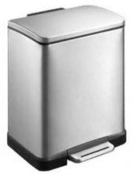 Merida Cube kosz na śmieci 12 l prostokątny stal mat KIM426