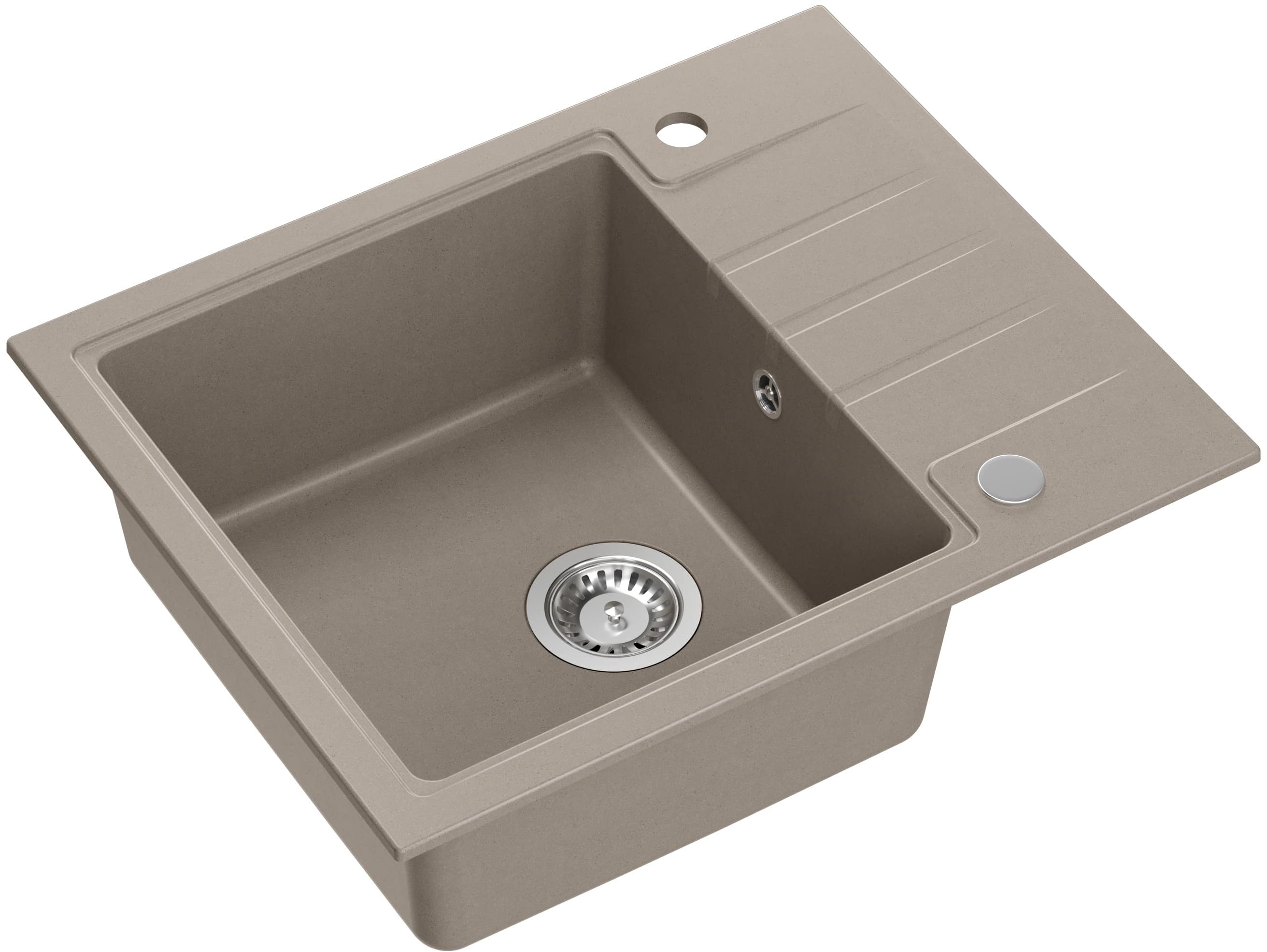 Quadron Peter 116 zlewozmywak GraniteQ 62x50 cm beżowy soft taupe HCQP6250ST