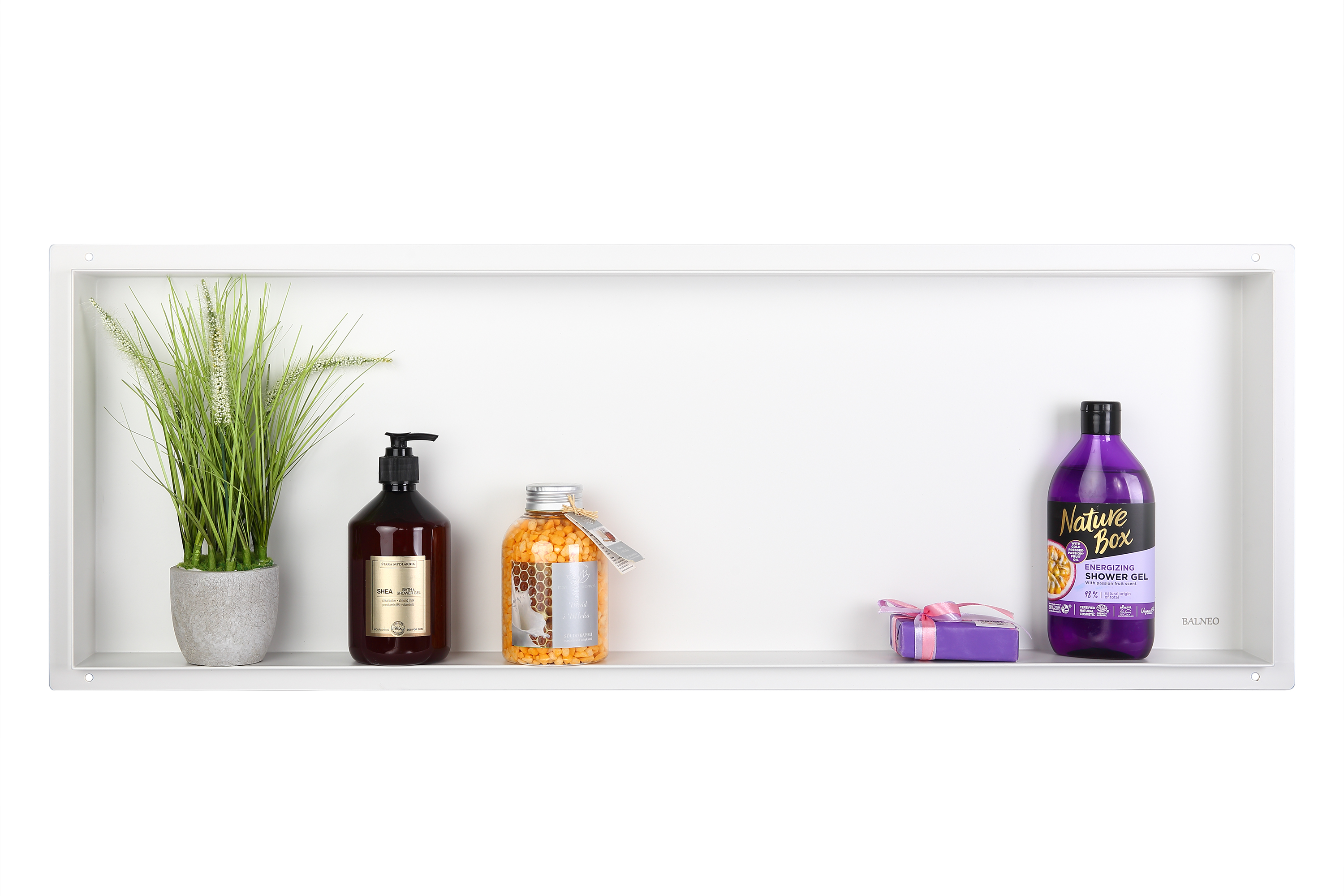 Balneo Wall-Box No Rim White półka wnękowa 30x90x10 cm biała OB-WH6-NR