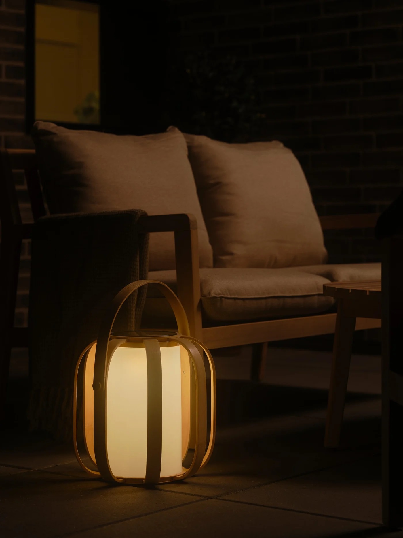 Nordlux Bob lampa solarna stołowa 1x4 W drewno 2118085062