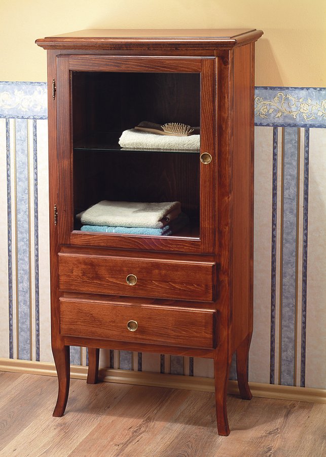 Sapho Retro szafka 60 cm boczna lewa stojąca drewno bukowe brąz 1709