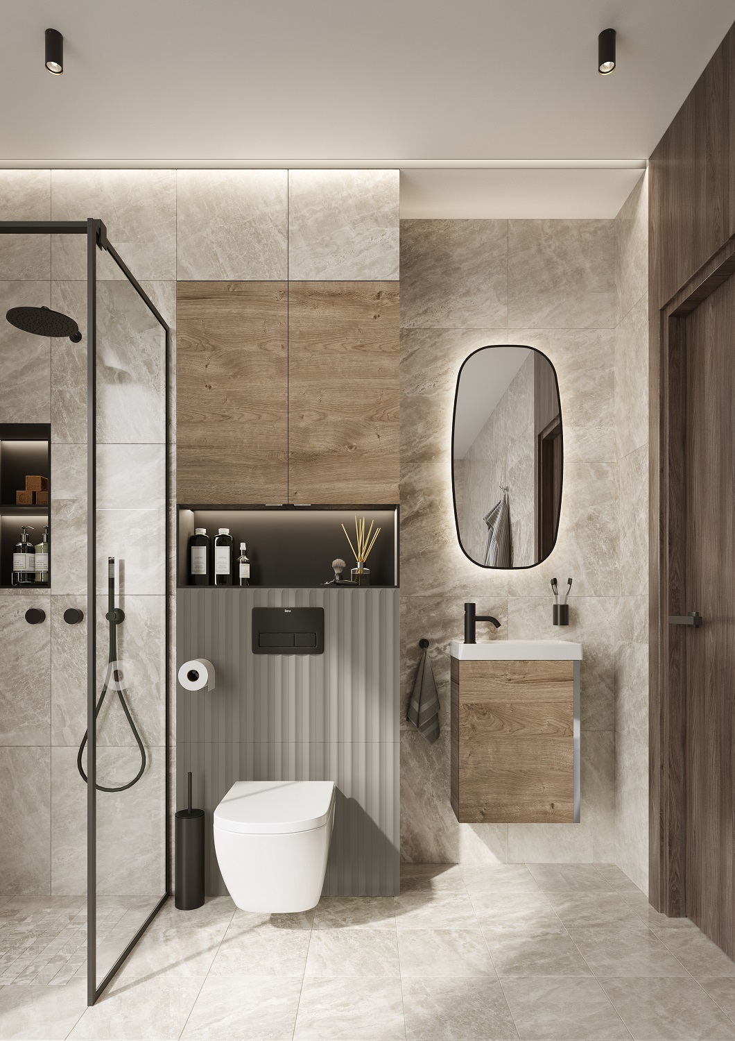 Elita Spring umywalka z szafką 45,5 cm dąb canela RE020450137050