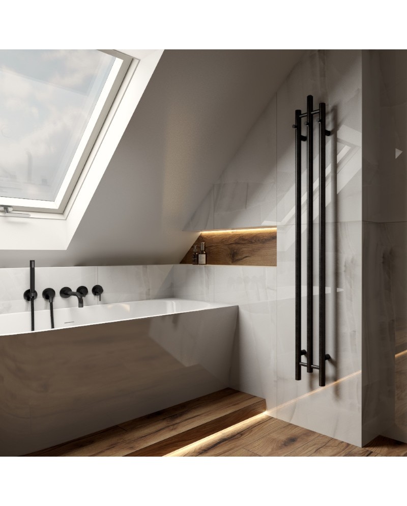 LaVita Calentador grzejnik łazienkowy 162x20,5 cm czarny mat - Wysyłka w 24h