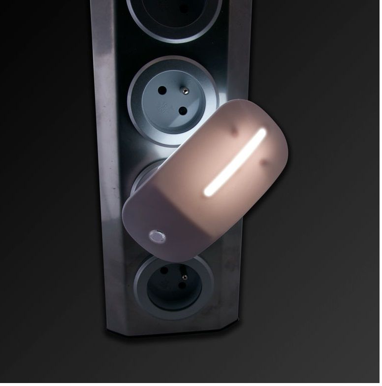 DPM lampka nocna z czujnikiem zmierzchu 1x1 W biała QM291 - Wysyłka w 24h