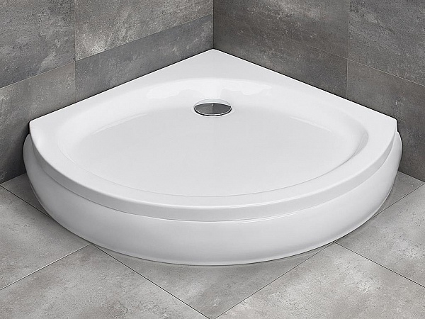 Radaway Patmos B brodzik 90x90 cm półokrągły biały 4T99155-03