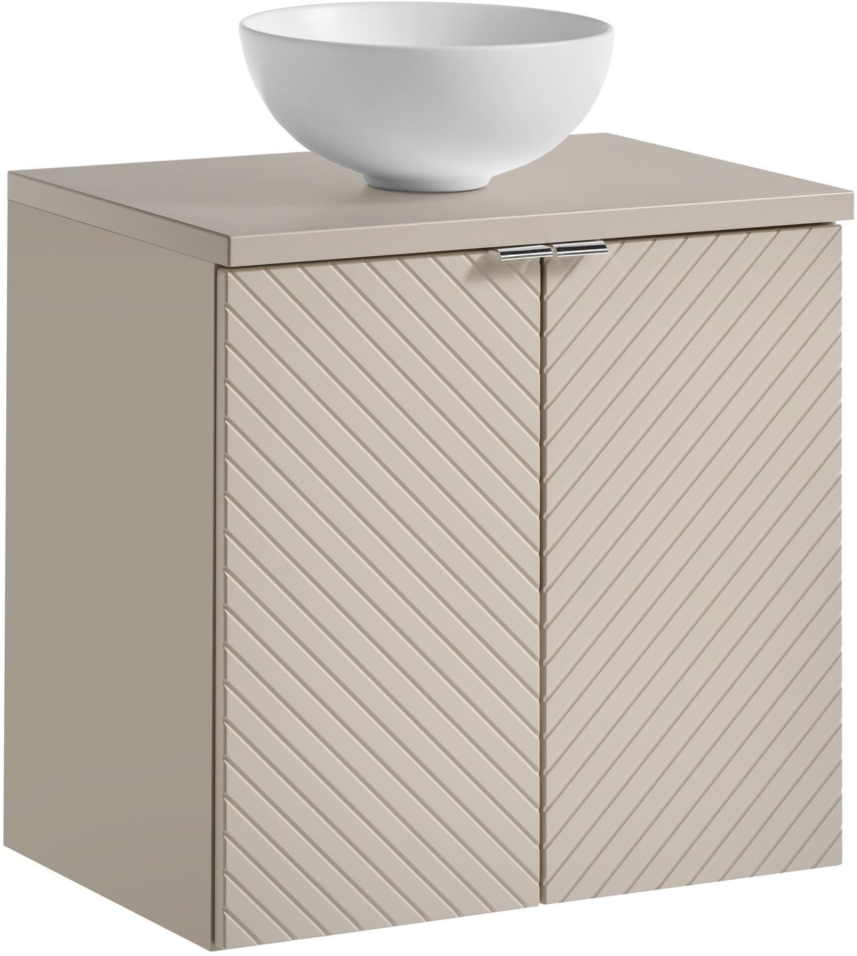 Zestaw Comad Viva Cashmere szafka 60x39x57 cm podumywalkowa wisząca kaszmir z blatem i umywalką SET-VIC B CASHMERE 60CM D UN DOMI MW