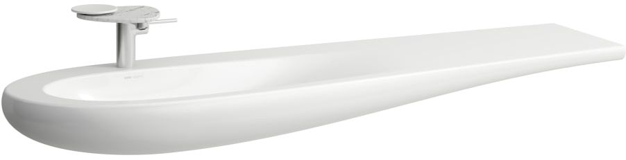 Laufen Il Bagno Alessi umywalka 160x50 cm ścienna lewa Laufen Clean Coat biała H8149714001041
