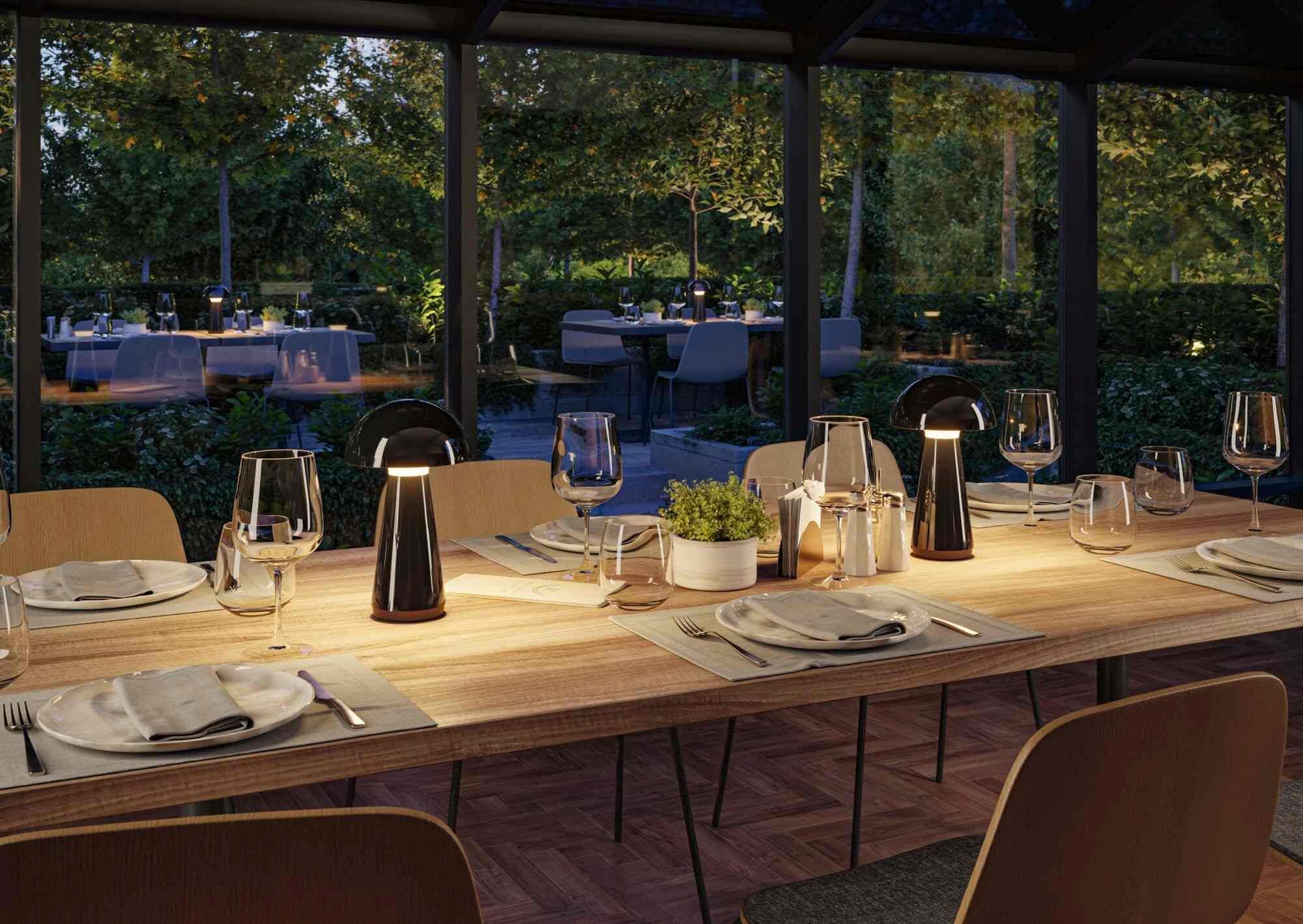 Paulmann Onzo lampa stołowa 1x2,6 W czarna PL76994