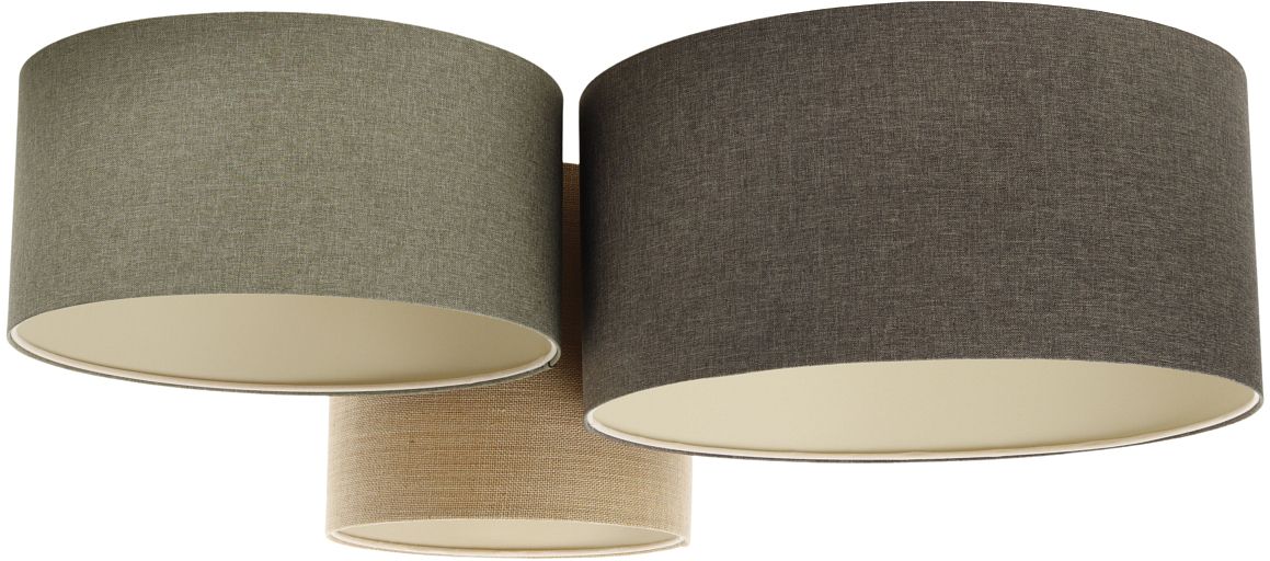 BPS Koncept Boho Ellegant lampa podsufitowa 3x60W brązowy/zielony 080-080