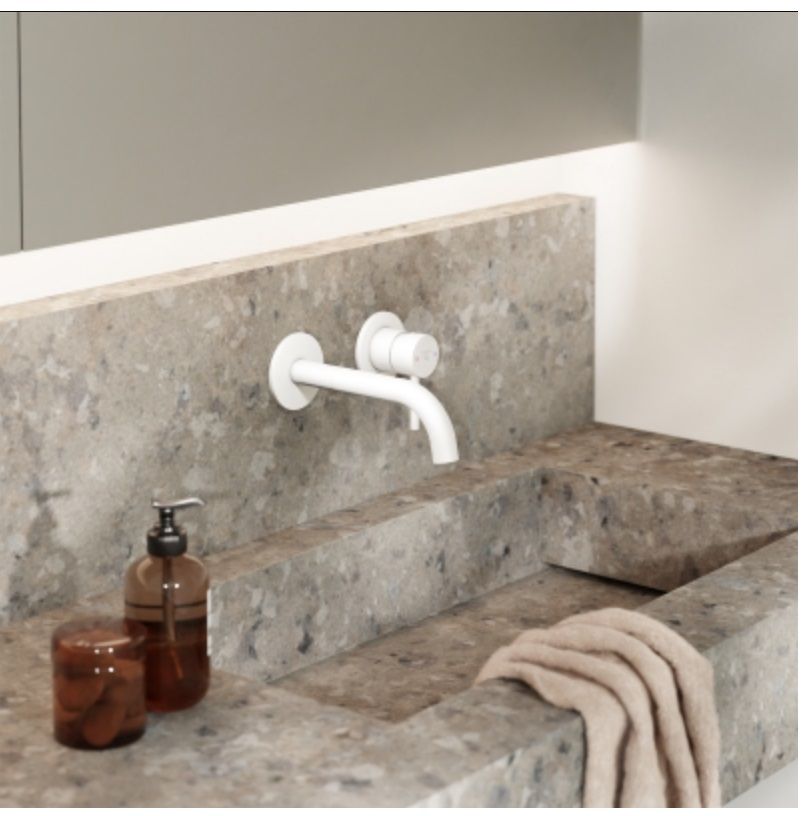 Steinberg 100 bateria umywalkowa podtynkowa biały mat 10018143W