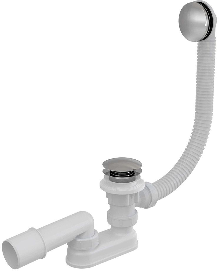 Besco syfon wannowy klik klak z przelewem chrom SMA-KKP - Wysyłka w 24h