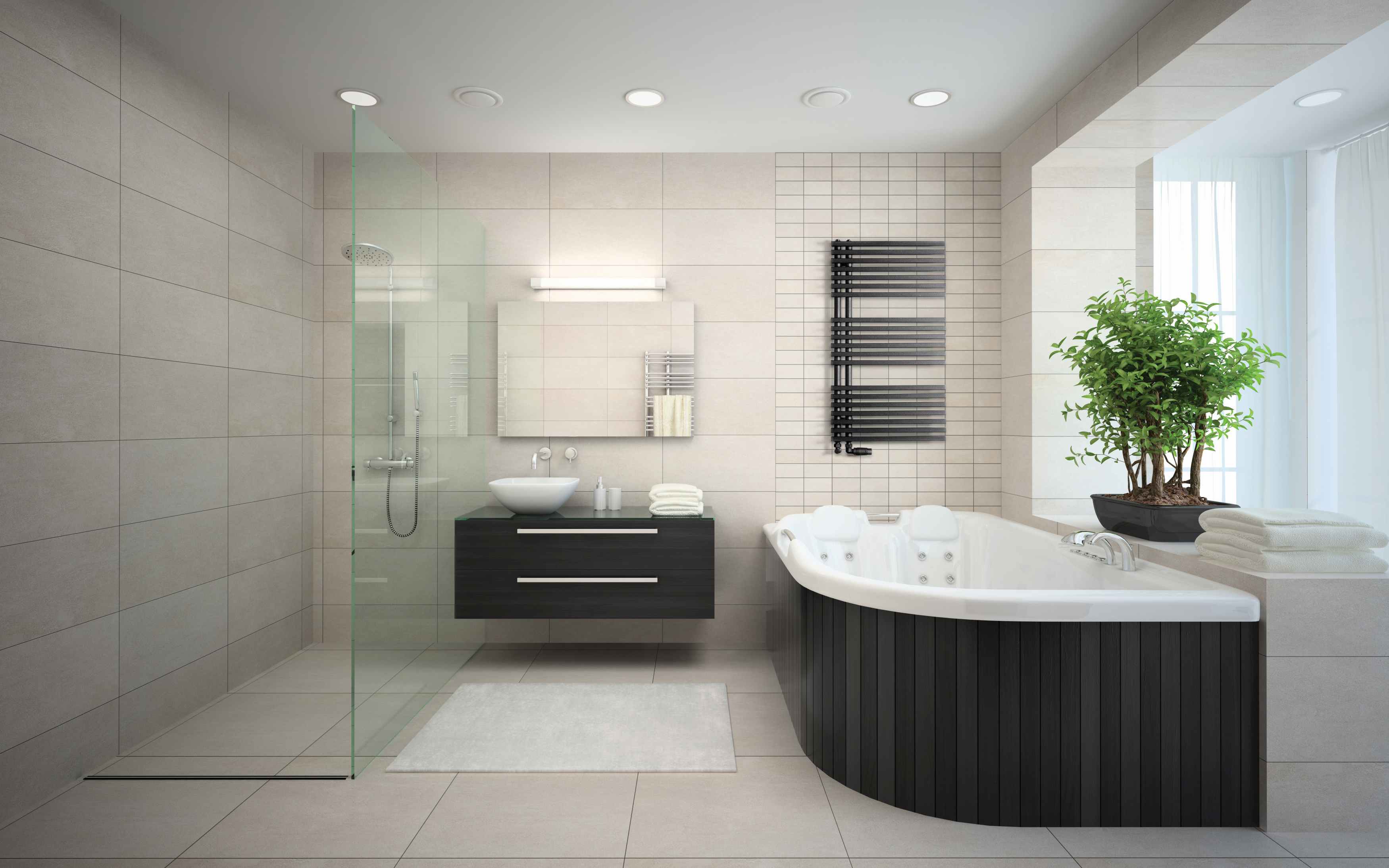 Luxrad Typ E grzejnik łazienkowy dekoracyjny 117,9x50 cm czarny TPE117905009005MAT