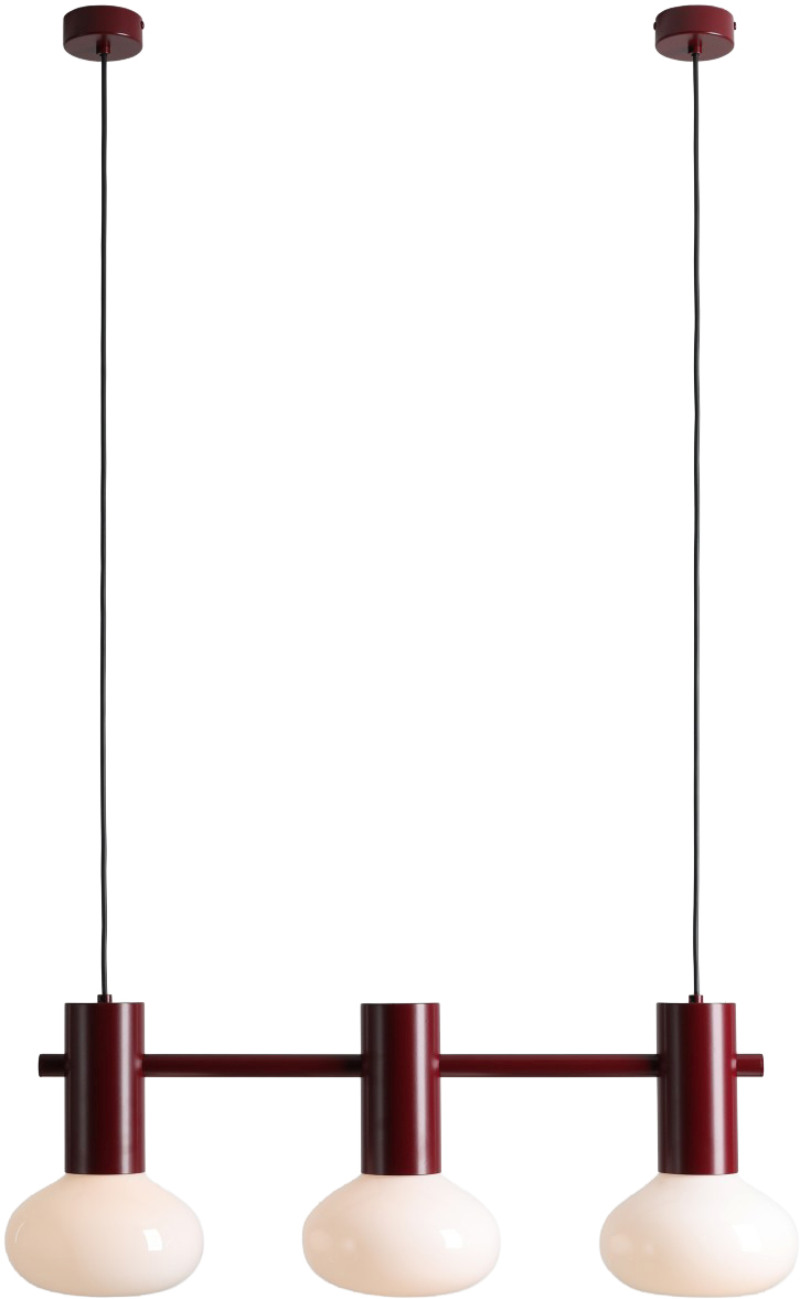 Aldex Flo III lampa wisząca 3x10 W czerwona 7000E27_S