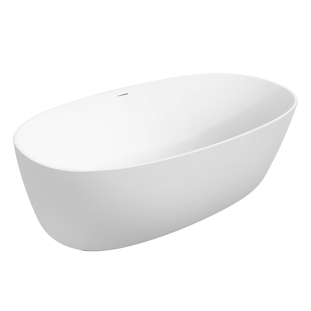 Cristalstone Separado wanna wolnostojąca 180x90 cm owalna biały CINCO180ZPRZELEWEM