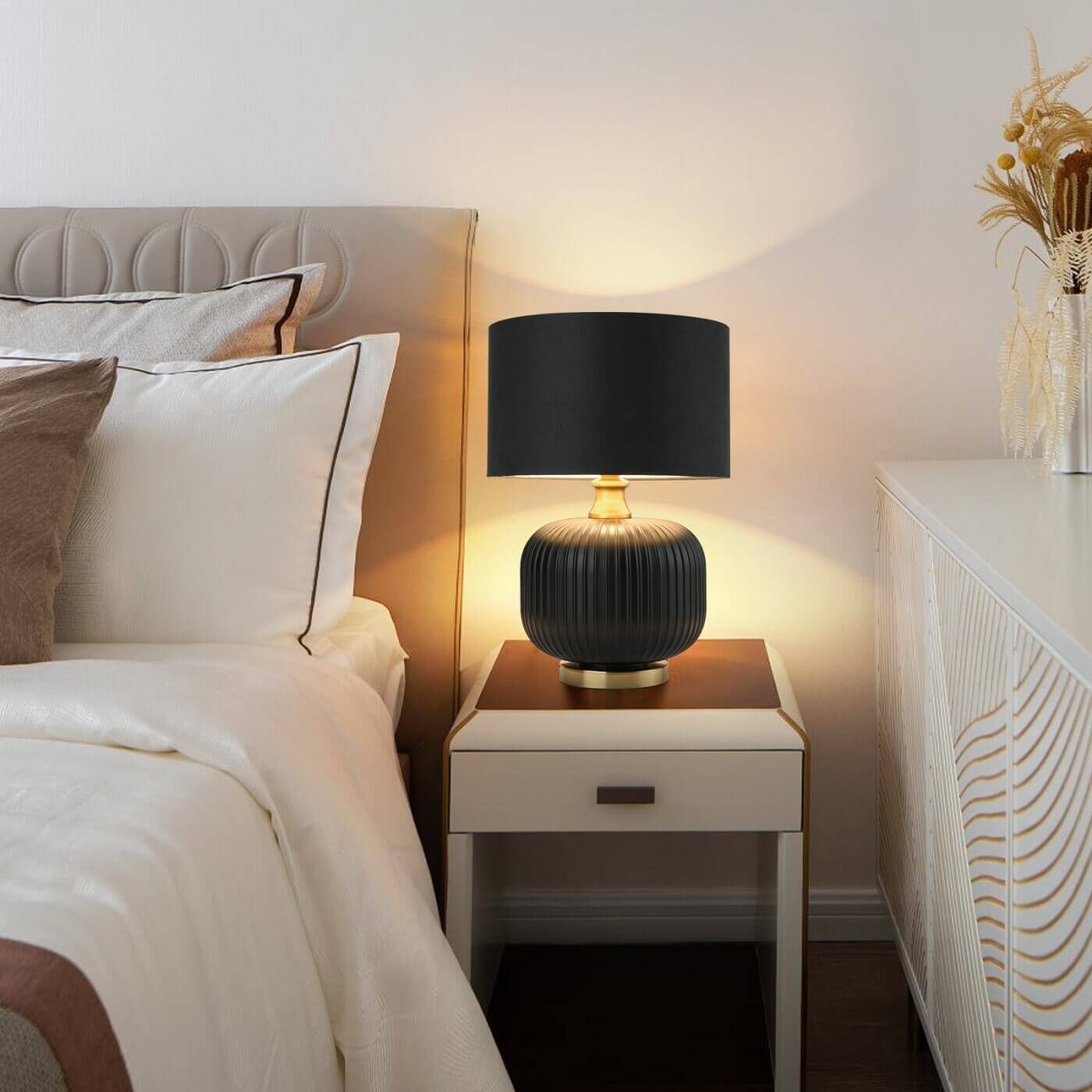 Light Prestige Tamiza lampa stołowa 1x40 W czarna-złota LP-1515/1TSMALL