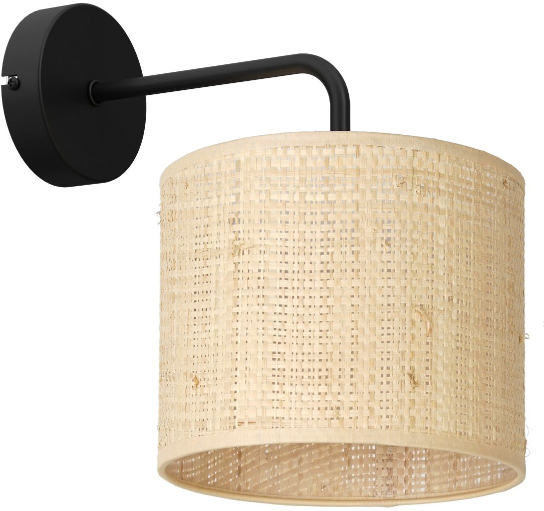 Luminex Rattan kinkiet 1x60W rattan/czarny 5273