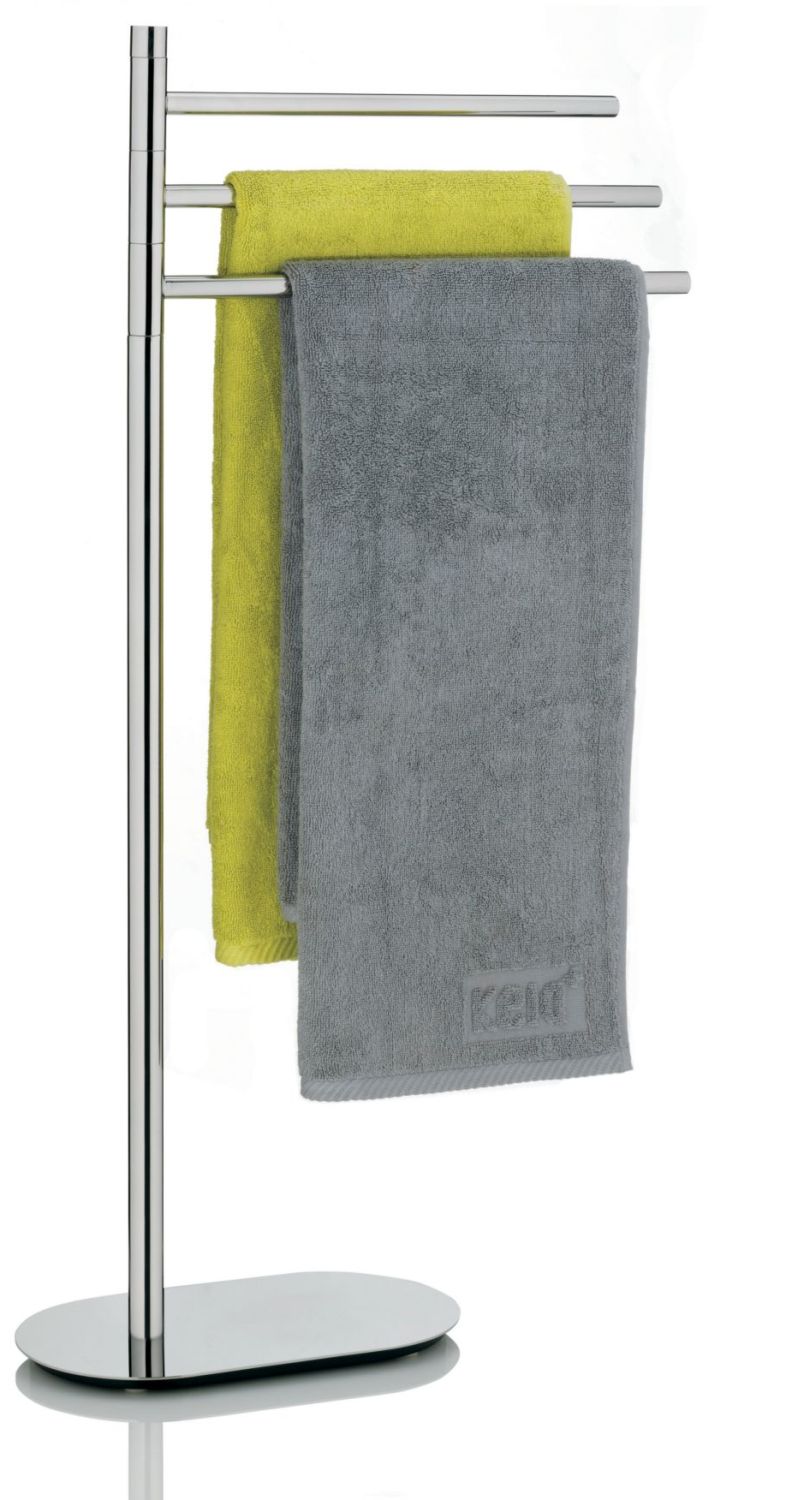 Kela Lucido wieszak na ręczniki stojący potrójny stal 22699 - Wysyłka w 24h