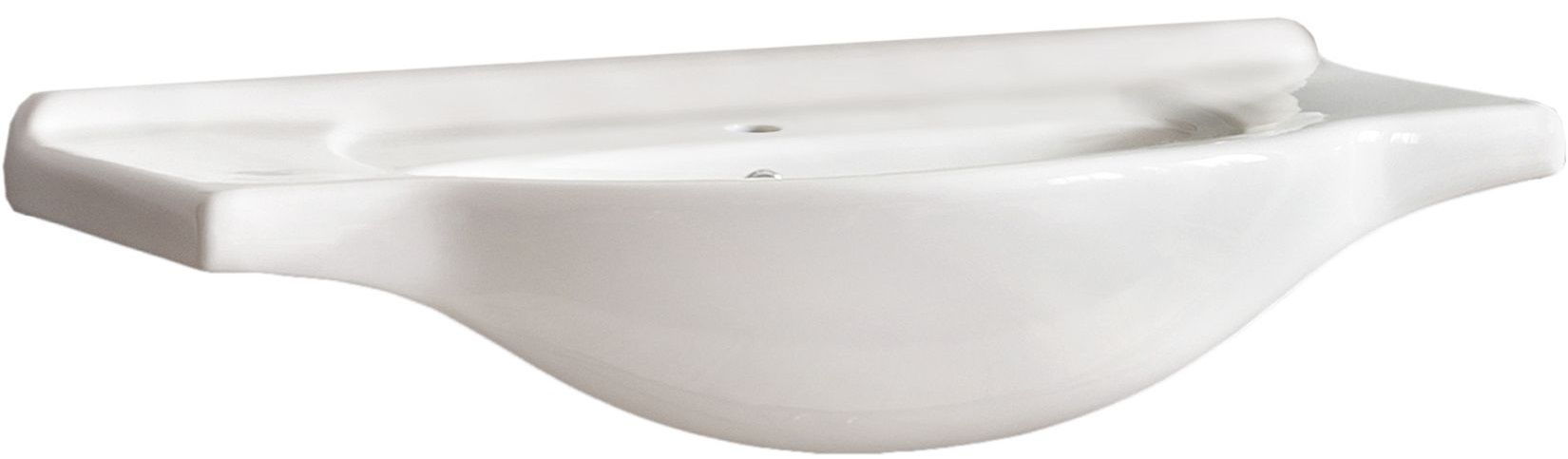 Comad Vintage umywalka 85x49 cm półokrągła meblowa biała UM- CFP 85 DP(YS27201-85)