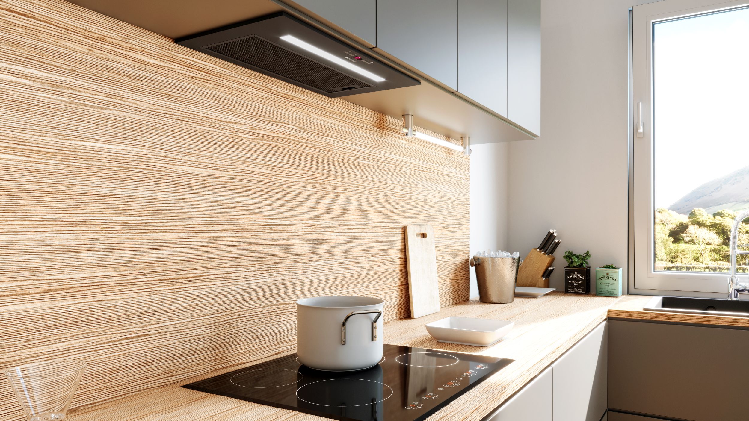 Globalo Design Agendero okap kuchenny 55 cm podszafkowy czarny AGENDERO_60_2_BLACK - Wysyłka w 24h