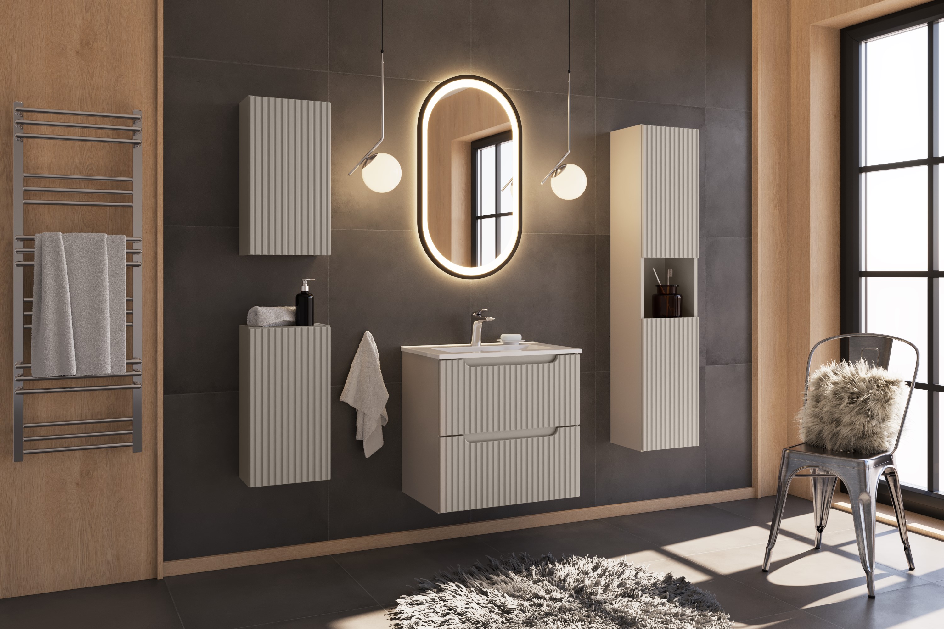 Comad Nova Cashmere szafka 60x39x57 cm podumywalkowa wisząca kaszmir NOVA CASHMERE 82-60-2S - Wysyłka w 24h