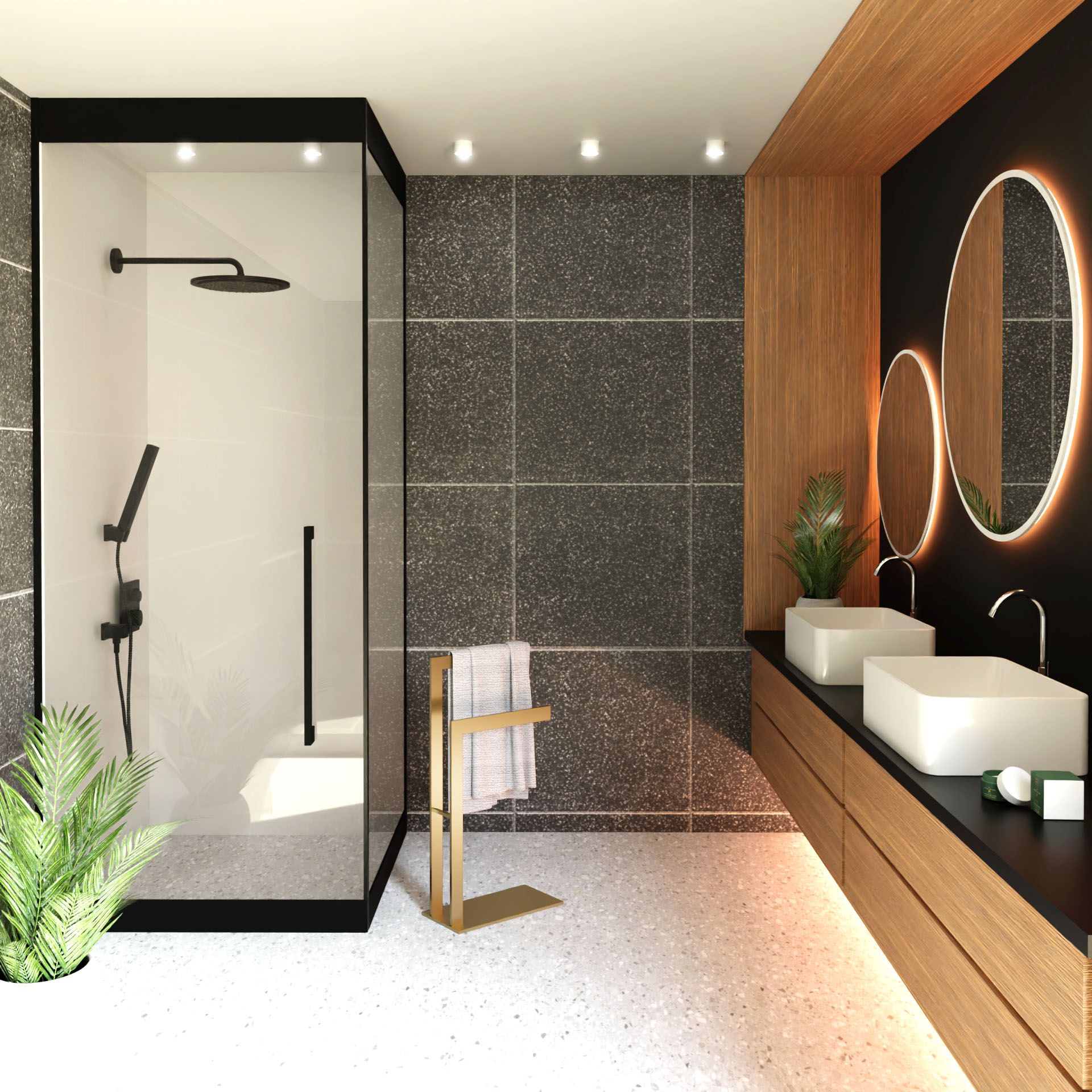 Baltica Design Ove Gold wieszak na ręczniki 40 cm stojący złoty - Wysyłka w 24h