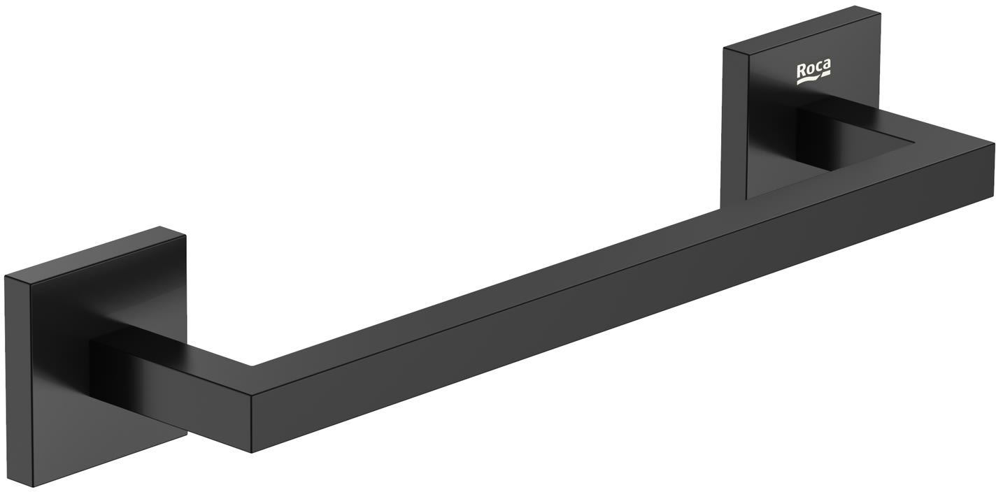 Roca Hotel's 2.0 wieszak na ręcznik 30 cm drążek pojedynczy czarny mat A817607C40 - Wysyłka w 24h